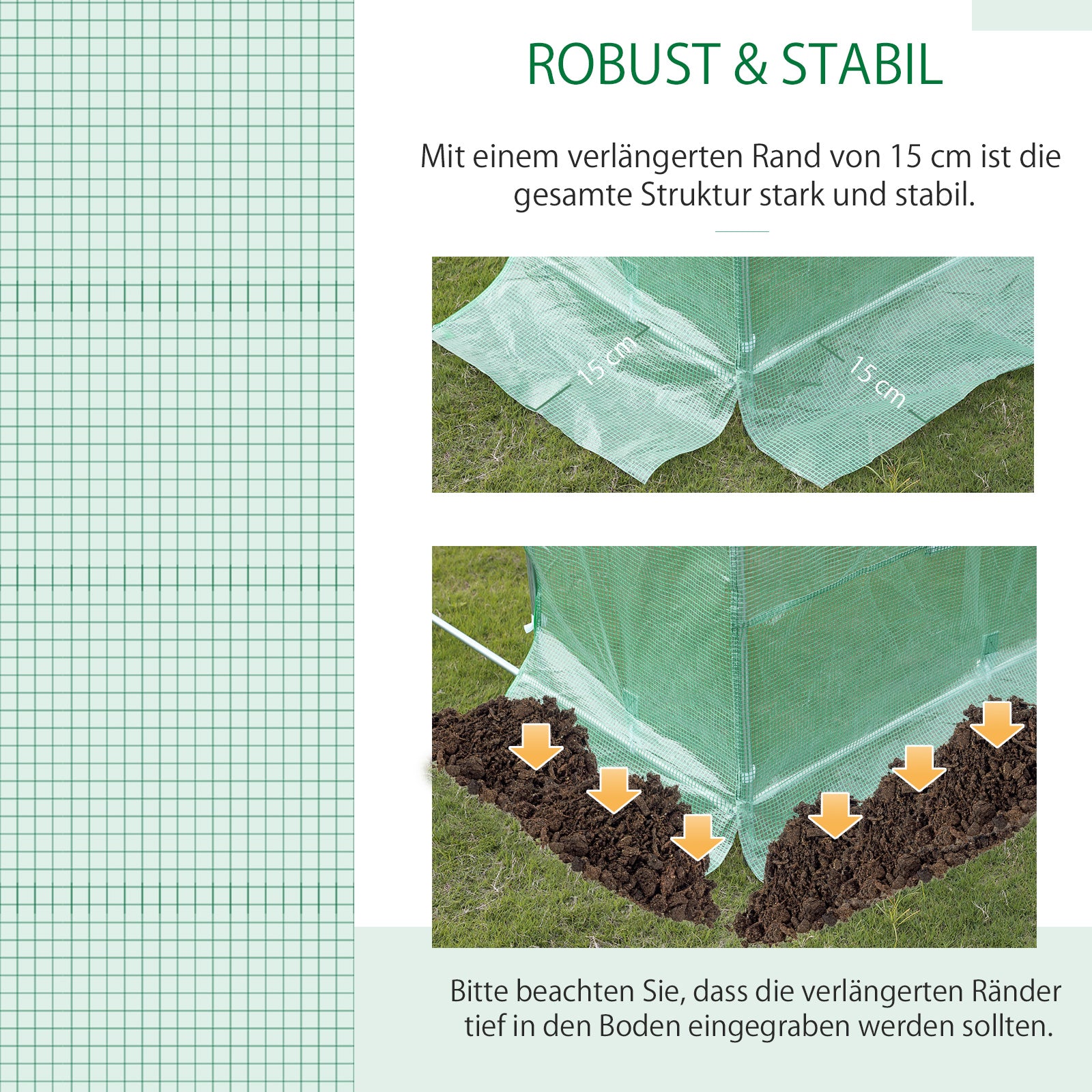 Greenhouse Cover Film 3x2x2m, Waterproof Garden Film with UV Protection, PE Film, Cover for Gardening Greenhouse Tunnel, Tunnel Film for Outdoor Area, Plants, Green