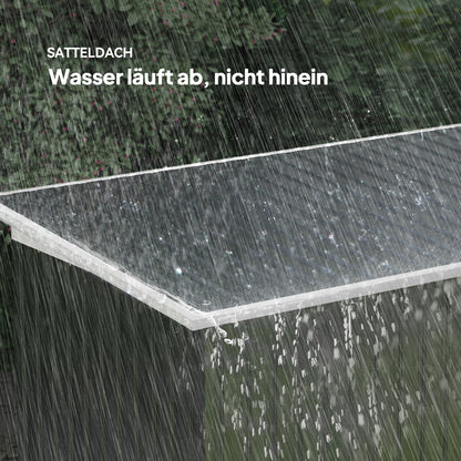 Metal Tool Shed 6.3m³ 280x130x172cm Equipment Shed with Pent Roof Sliding Door Weatherproof Garden House Outdoor Garden Shed Cabinet for Backyard Outdoor Area Anthracite, Dark Gray