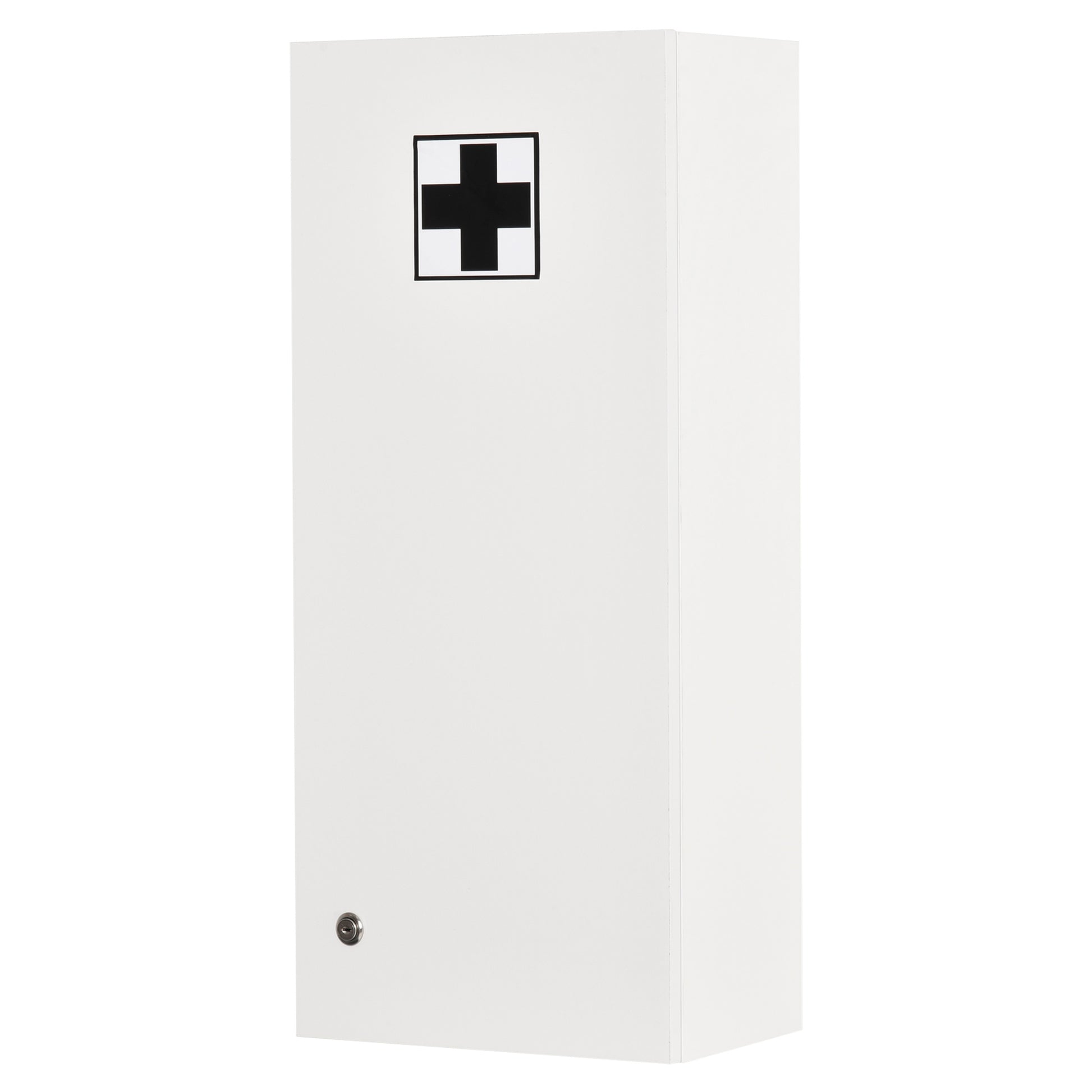 Medicine Cabinet Medicine Cabinet Wall Cabinet Hanging Cabinet with Adjustable Shelf First Aid Cross Lockable for Bathroom Kitchen Hallway White 30x20x70 cm