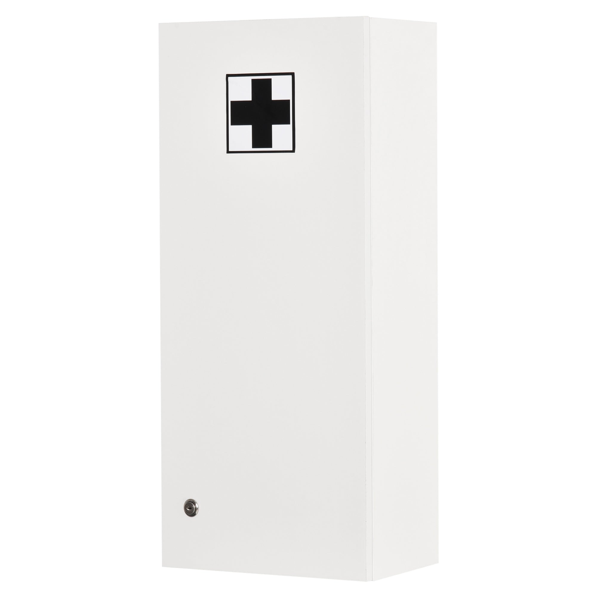 Medicine Cabinet Medicine Cabinet Wall Cabinet Hanging Cabinet with Adjustable Shelf First Aid Cross Lockable for Bathroom Kitchen Hallway White 30x20x70 cm