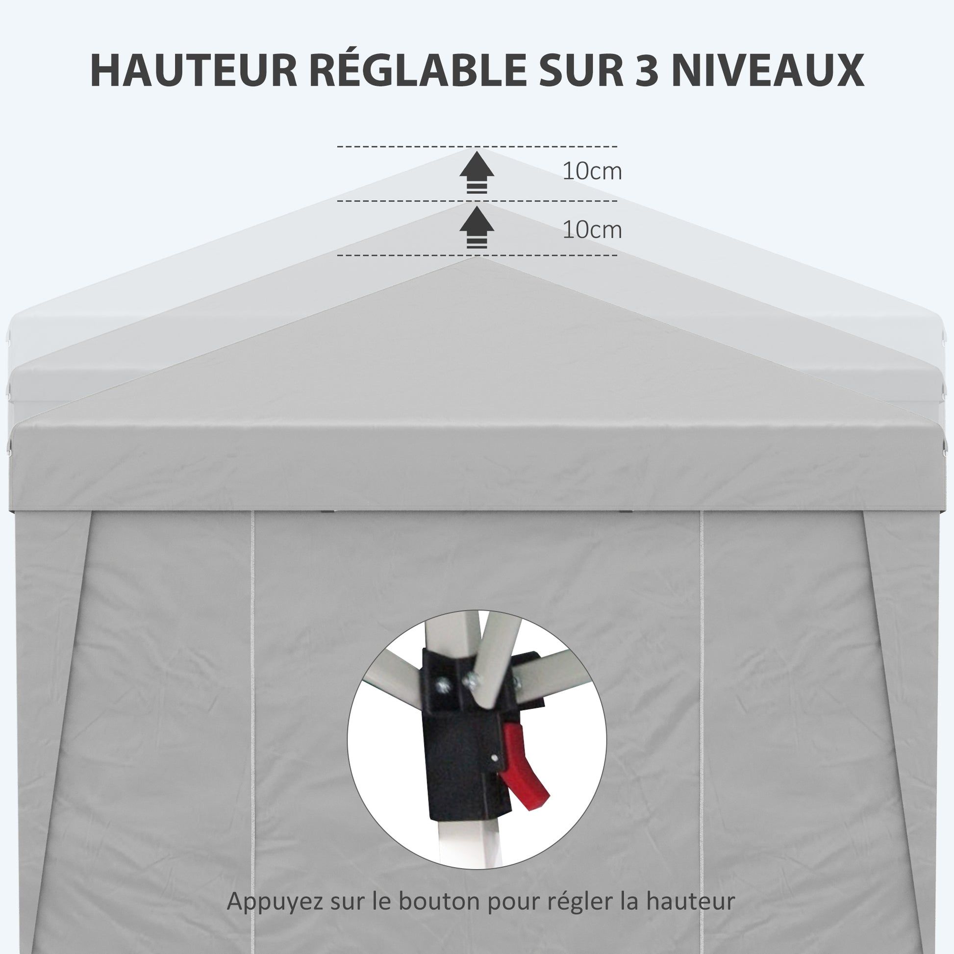 Pop-up Folding Garden Gazebo Canopy Tent Party Marquee with UV-30+ Protection 3 x 3 m with Windows Sidewalls Carry Bag Sandbags Grey
