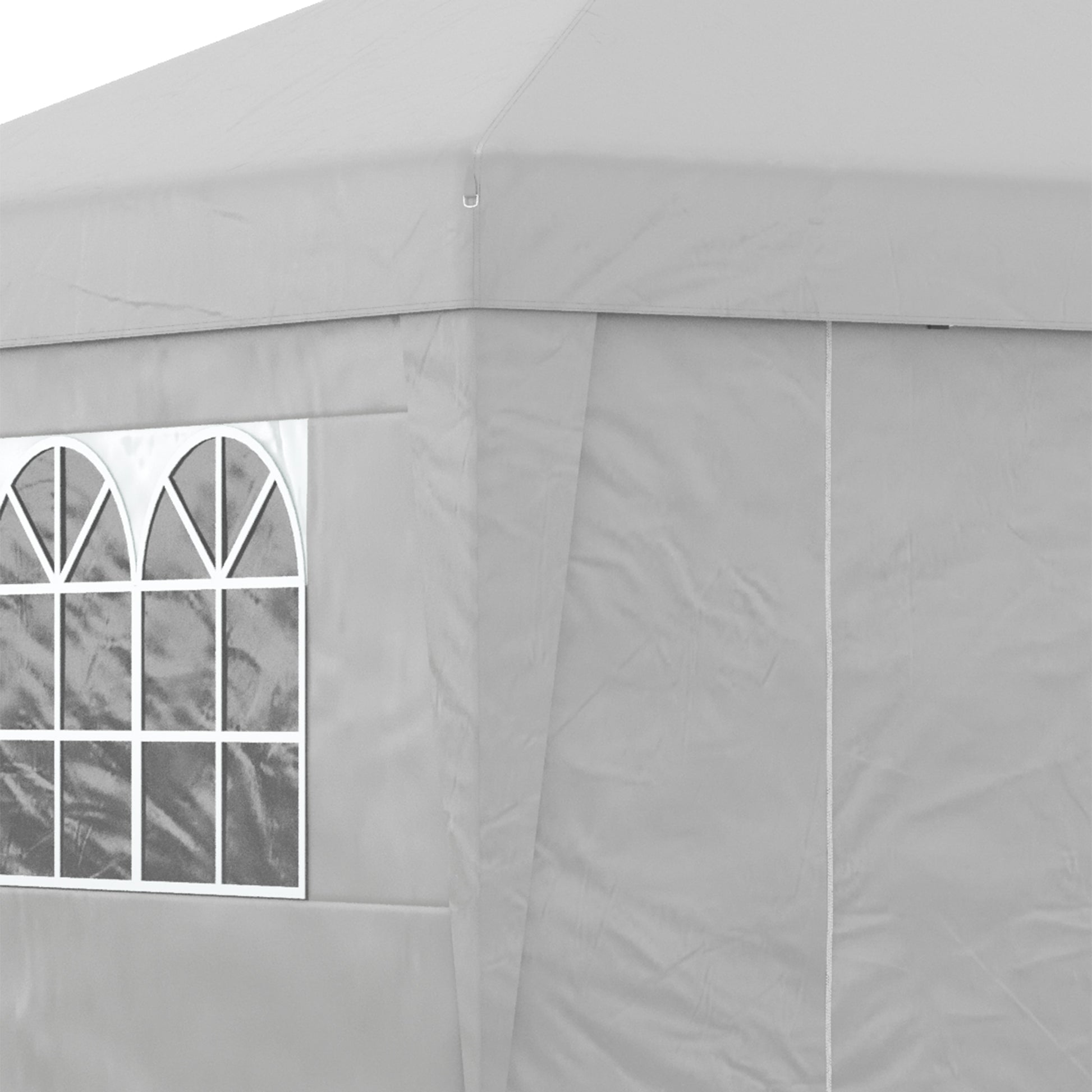 Pop-up Folding Garden Gazebo Canopy Tent Party Marquee with UV-30+ Protection 3 x 3 m with Windows Sidewalls Carry Bag Sandbags Grey