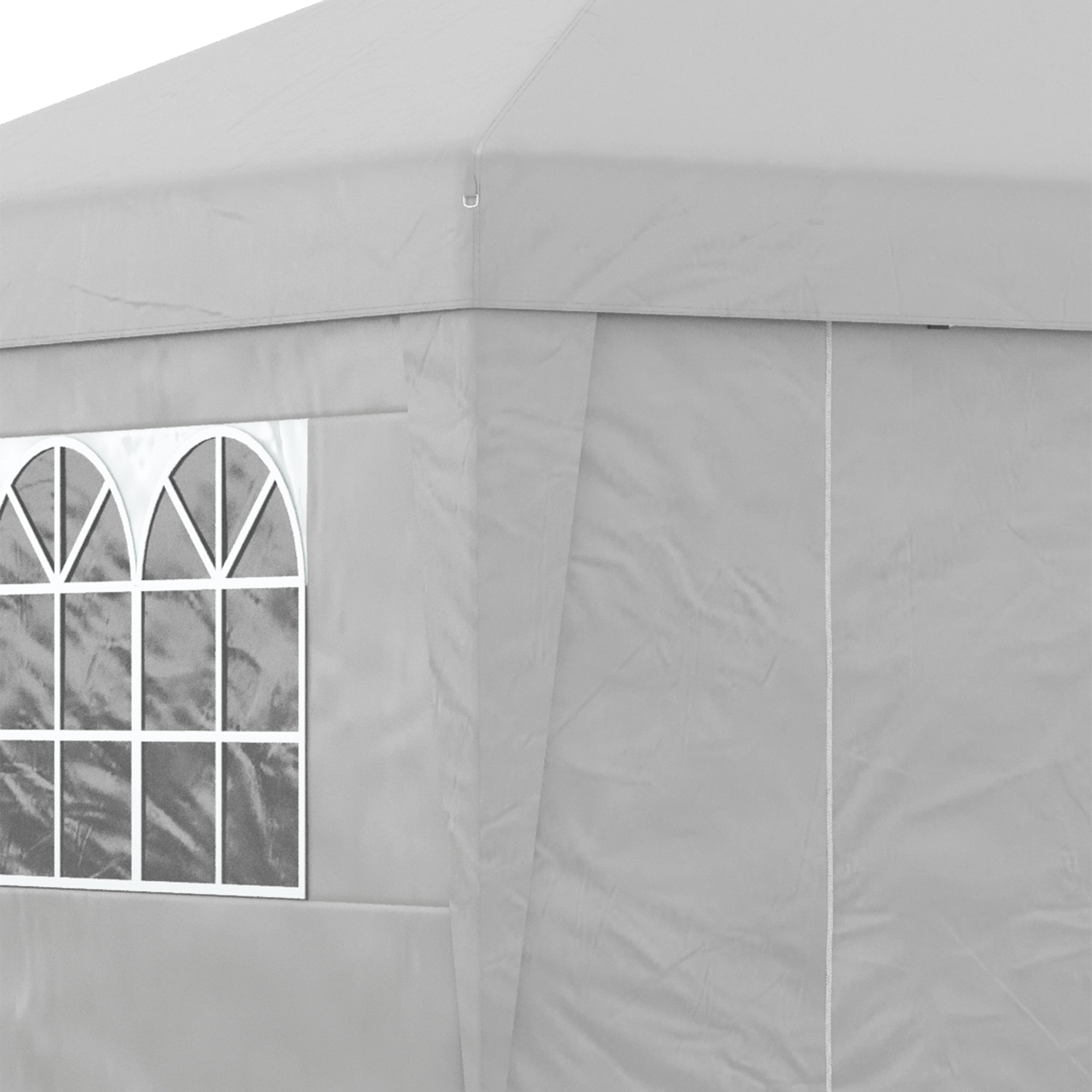 Pop-up Folding Garden Gazebo Canopy Tent Party Marquee with UV-30+ Protection 3 x 3 m with Windows Sidewalls Carry Bag Sandbags Grey