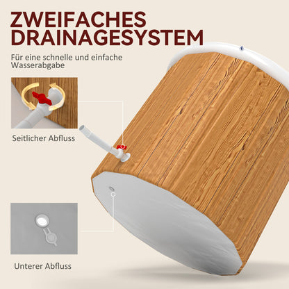 SPORTNOW Ice Bath Ø80cm Folding Ice Bath Tub Inflatable Ice Bucket with 6 Insulating Layers Cover, Carrying Bag, Portable Complete Set Adults Mobile Outdoor Ice Bath Tub for Athletes Beginners