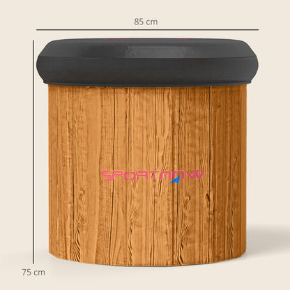 SPORTNOW Ice Bath Ø80cm Folding Ice Bath Tub Inflatable Ice Bucket with 6 Insulating Layers Cover, Carrying Bag, Portable Complete Set Adults Mobile Outdoor Ice Bath Tub for Athletes Beginners