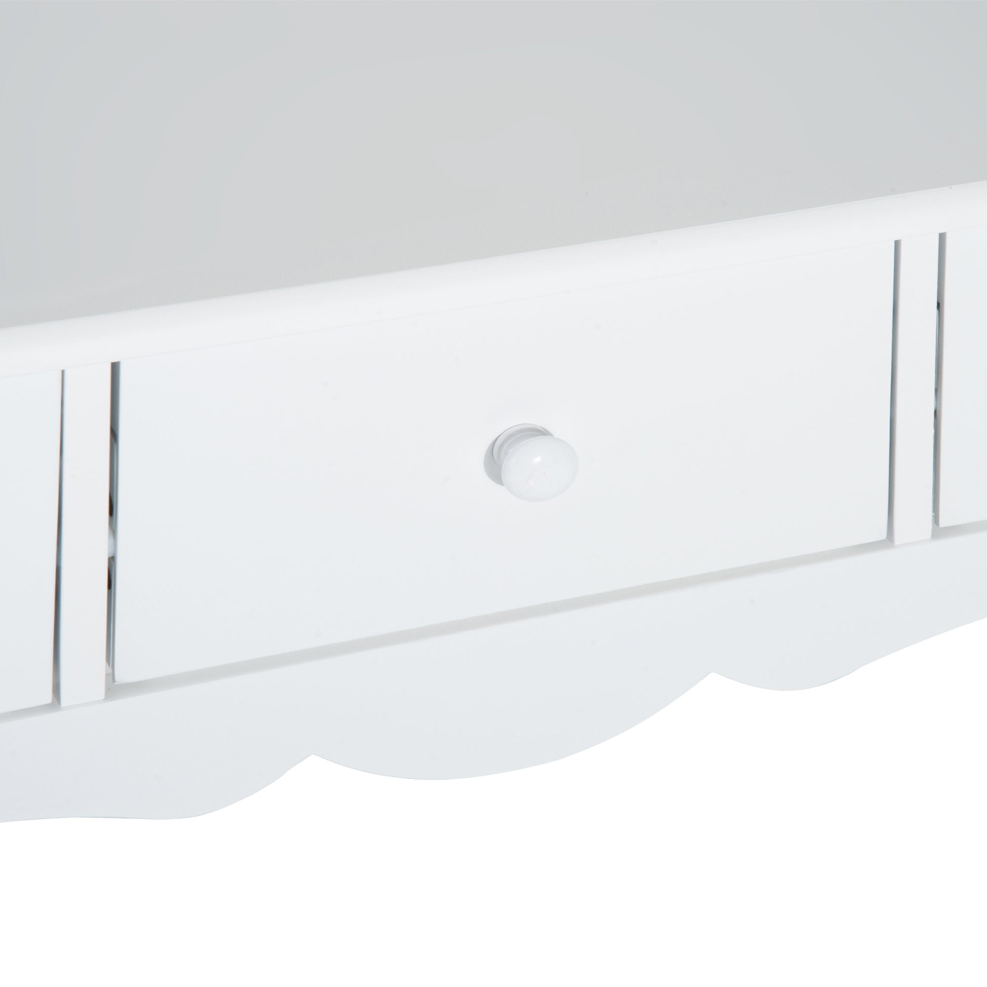Wooden Entryway Console Table with 3 Drawers for Living Room Hallway Load 45 kg 100x32x85 cm White