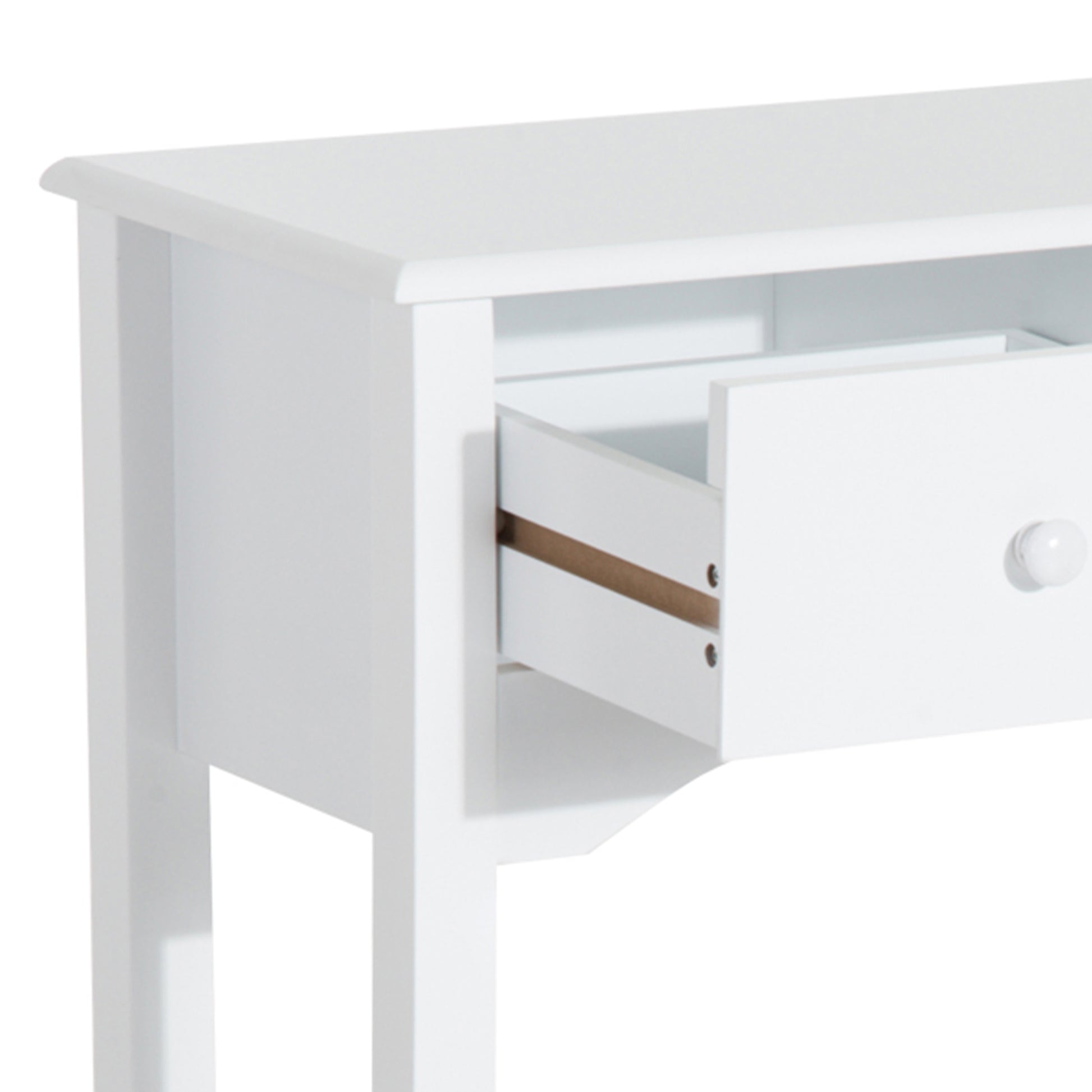 Wooden Entryway Console Table with 3 Drawers for Living Room Hallway Load 45 kg 100x32x85 cm White