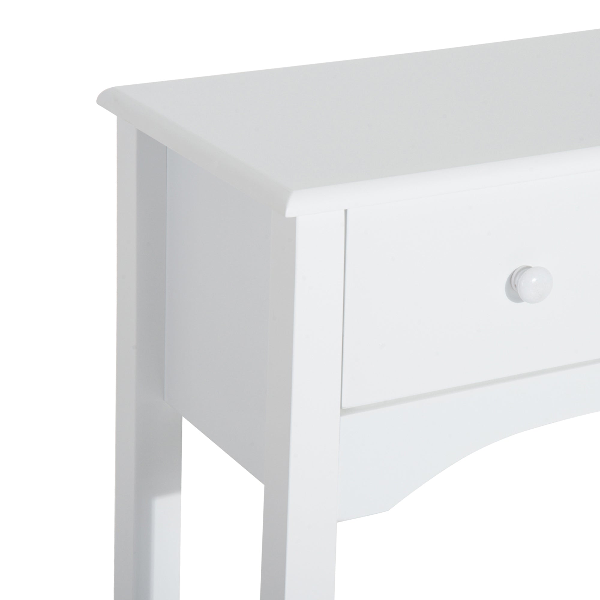 Wooden Entryway Console Table with 3 Drawers for Living Room Hallway Load 45 kg 100x32x85 cm White