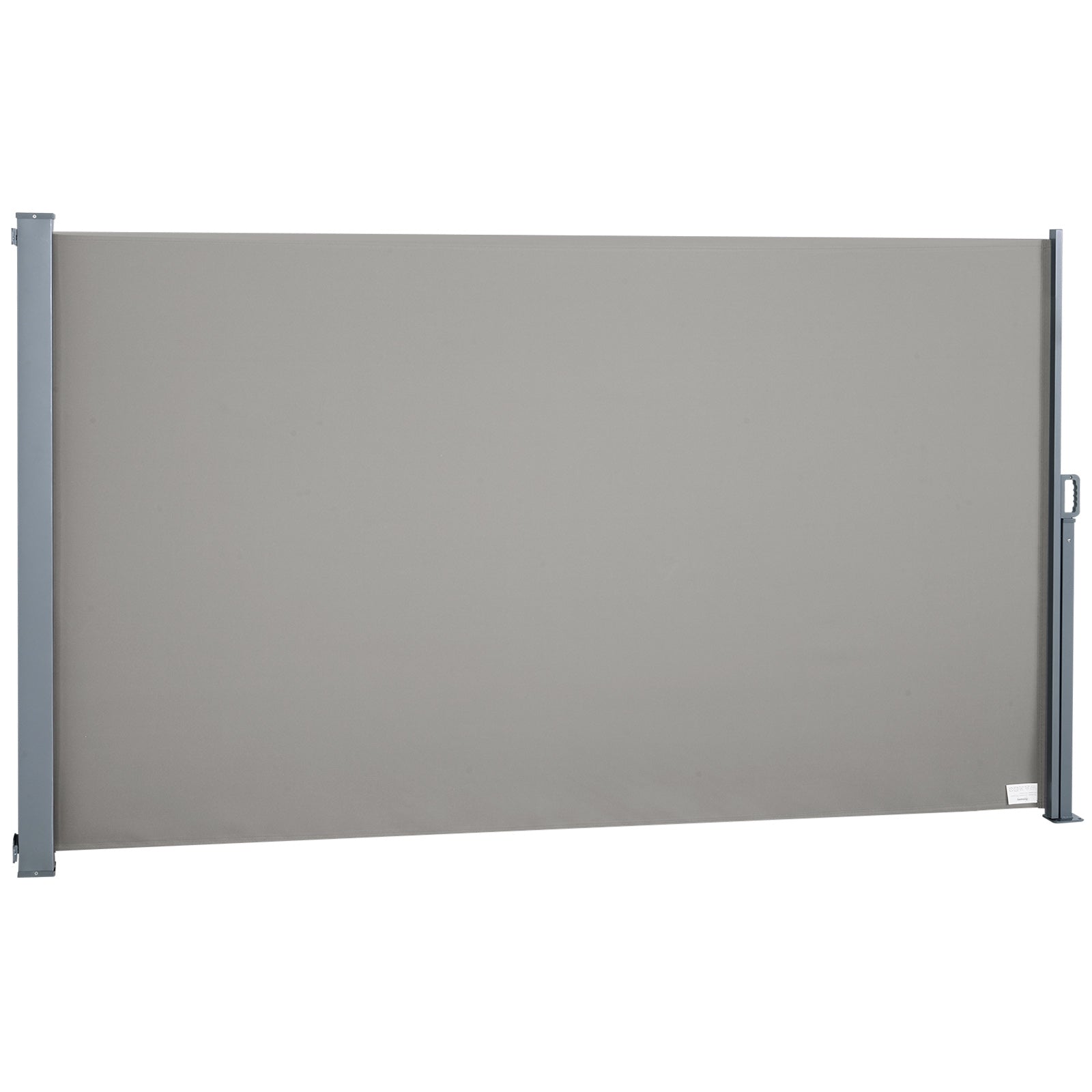 Retractable Side Awning 300 x 160 cm, Outdoor Aluminum Windscreen, Sun Protection, Extendable Privacy Screen for Balcony, Garden, Patio, Gray