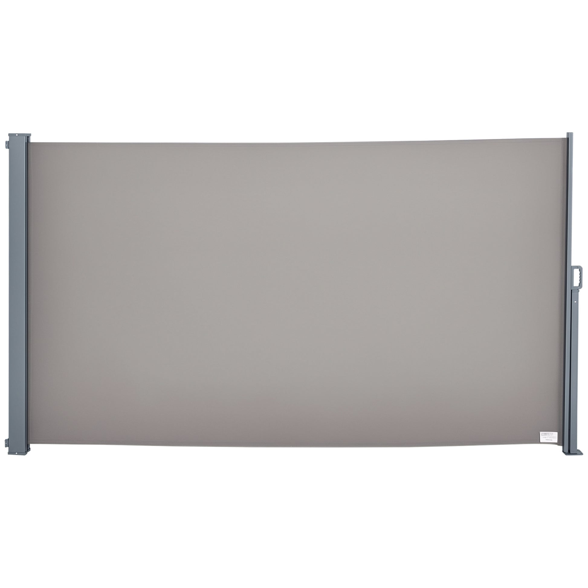 Retractable Side Awning 300 x 160 cm, Outdoor Aluminum Windscreen, Sun Protection, Extendable Privacy Screen for Balcony, Garden, Patio, Gray