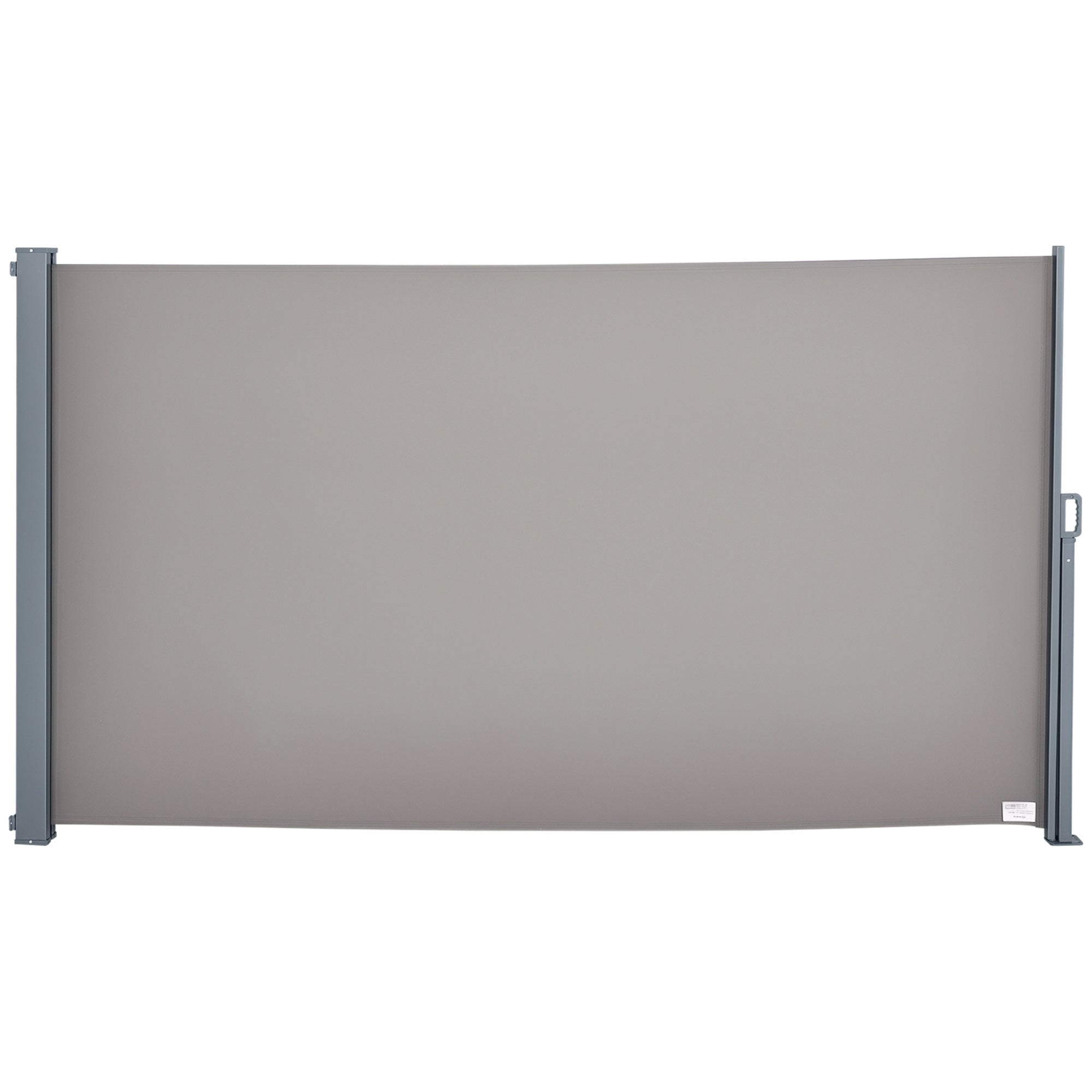Retractable Side Awning 300 x 160 cm, Outdoor Aluminum Windscreen, Sun Protection, Extendable Privacy Screen for Balcony, Garden, Patio, Gray