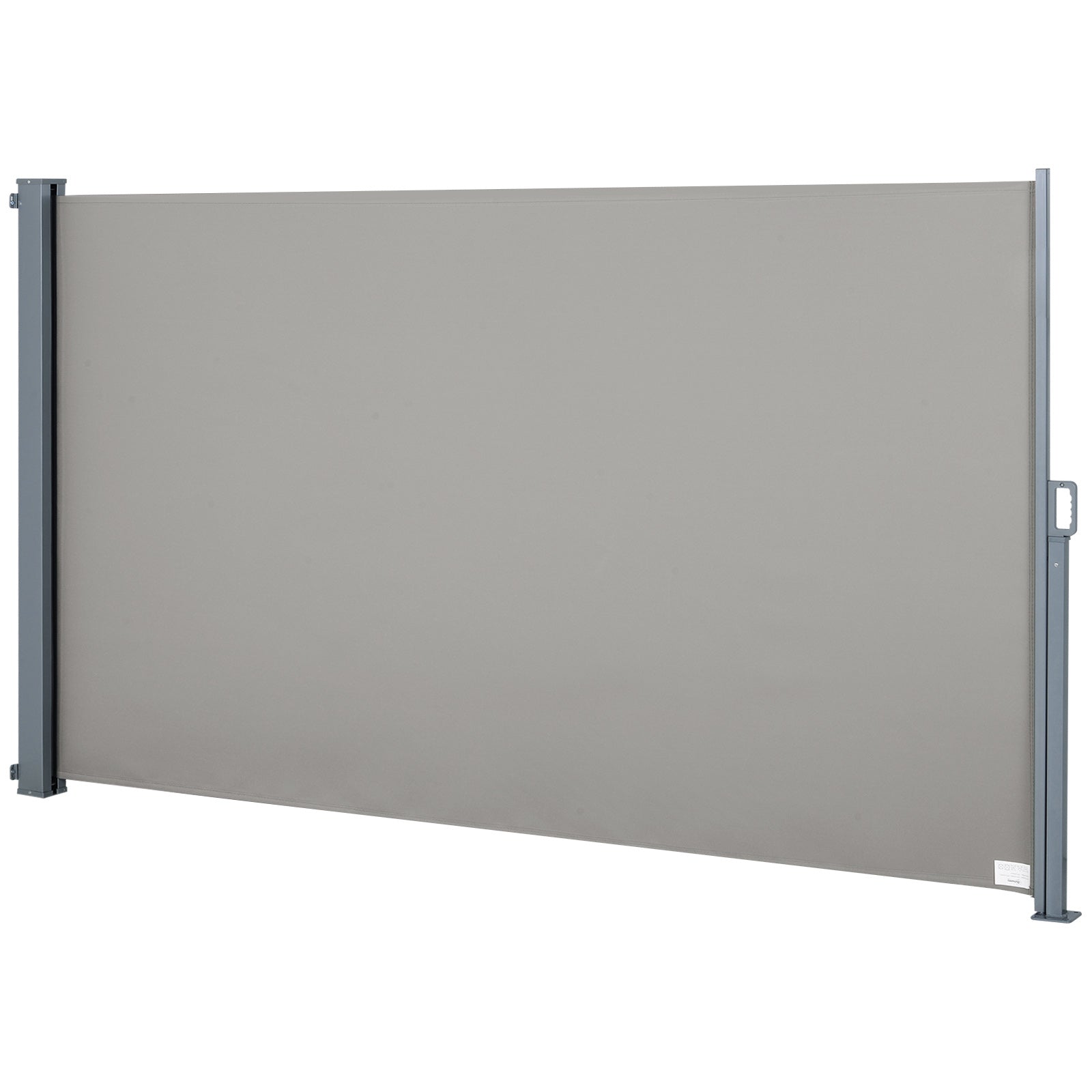 Retractable Side Awning 300 x 160 cm, Outdoor Aluminum Windscreen, Sun Protection, Extendable Privacy Screen for Balcony, Garden, Patio, Gray