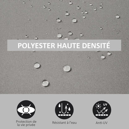 Retractable Side Awning 300 x 160 cm, Outdoor Aluminum Windscreen, Sun Protection, Extendable Privacy Screen for Balcony, Garden, Patio, Gray