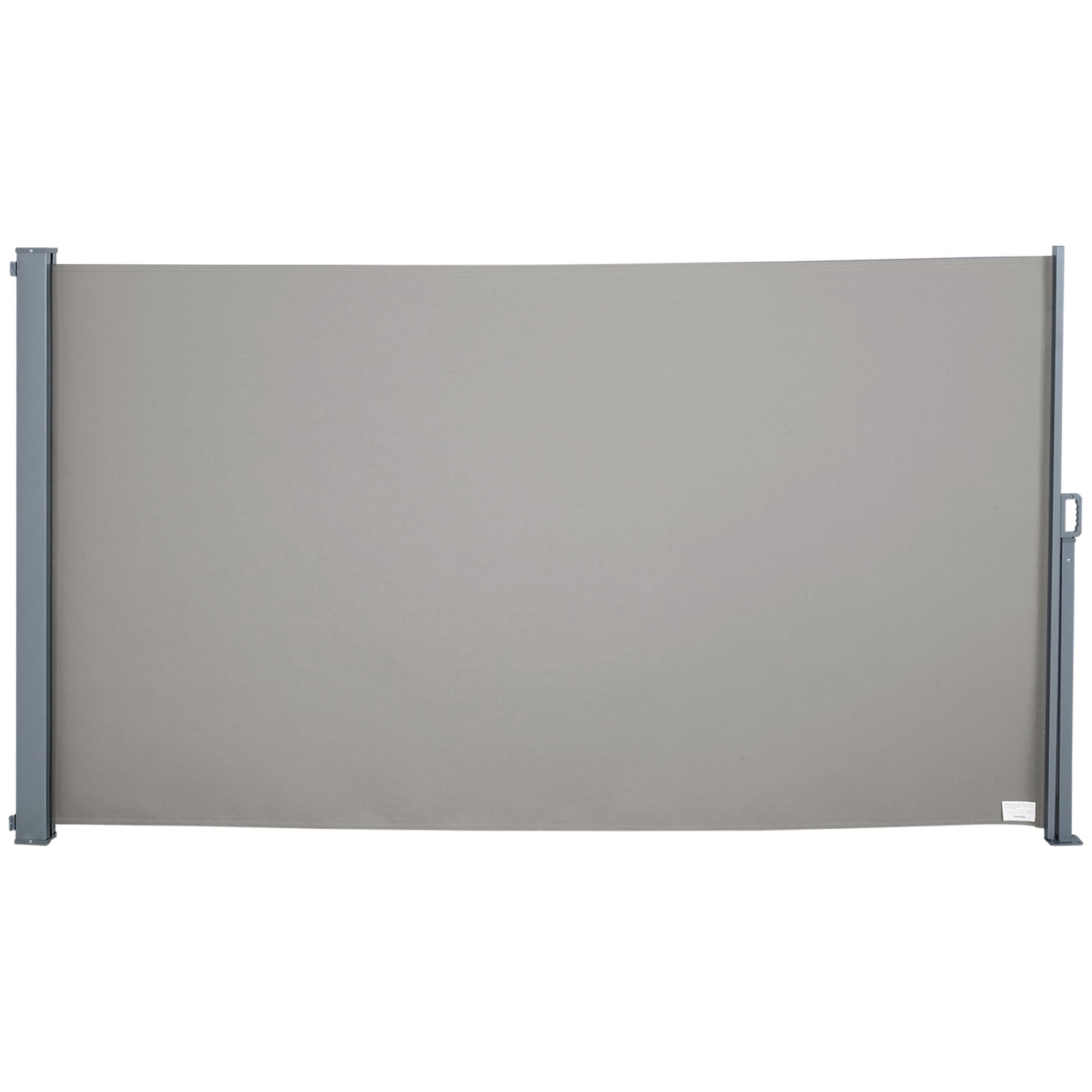 Retractable Side Awning 300 x 160 cm, Outdoor Aluminum Windscreen, Sun Protection, Extendable Privacy Screen for Balcony, Garden, Patio, Gray