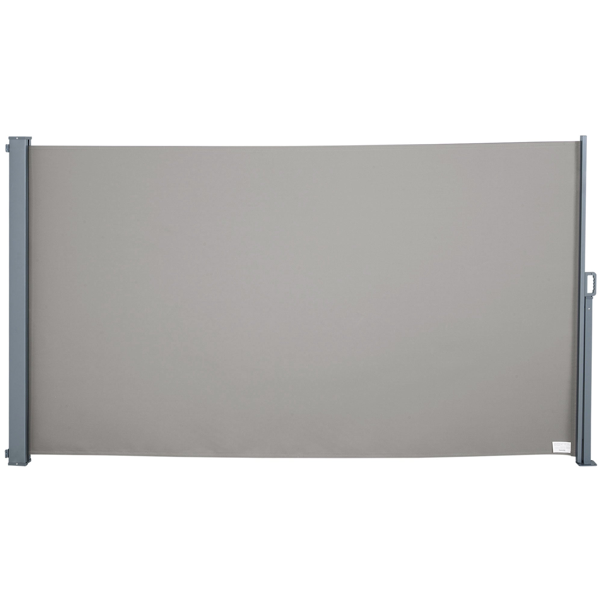 Retractable Side Awning 300 x 160 cm, Outdoor Aluminum Windscreen, Sun Protection, Extendable Privacy Screen for Balcony, Garden, Patio, Gray
