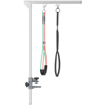 Pet Grooming Arm with Clamp Adjustable Grooming Arm with Loop Dogs Foldable Grooming Arm Height Adjustable Pet Grooming Arm for Medium Cats Dogs Silver