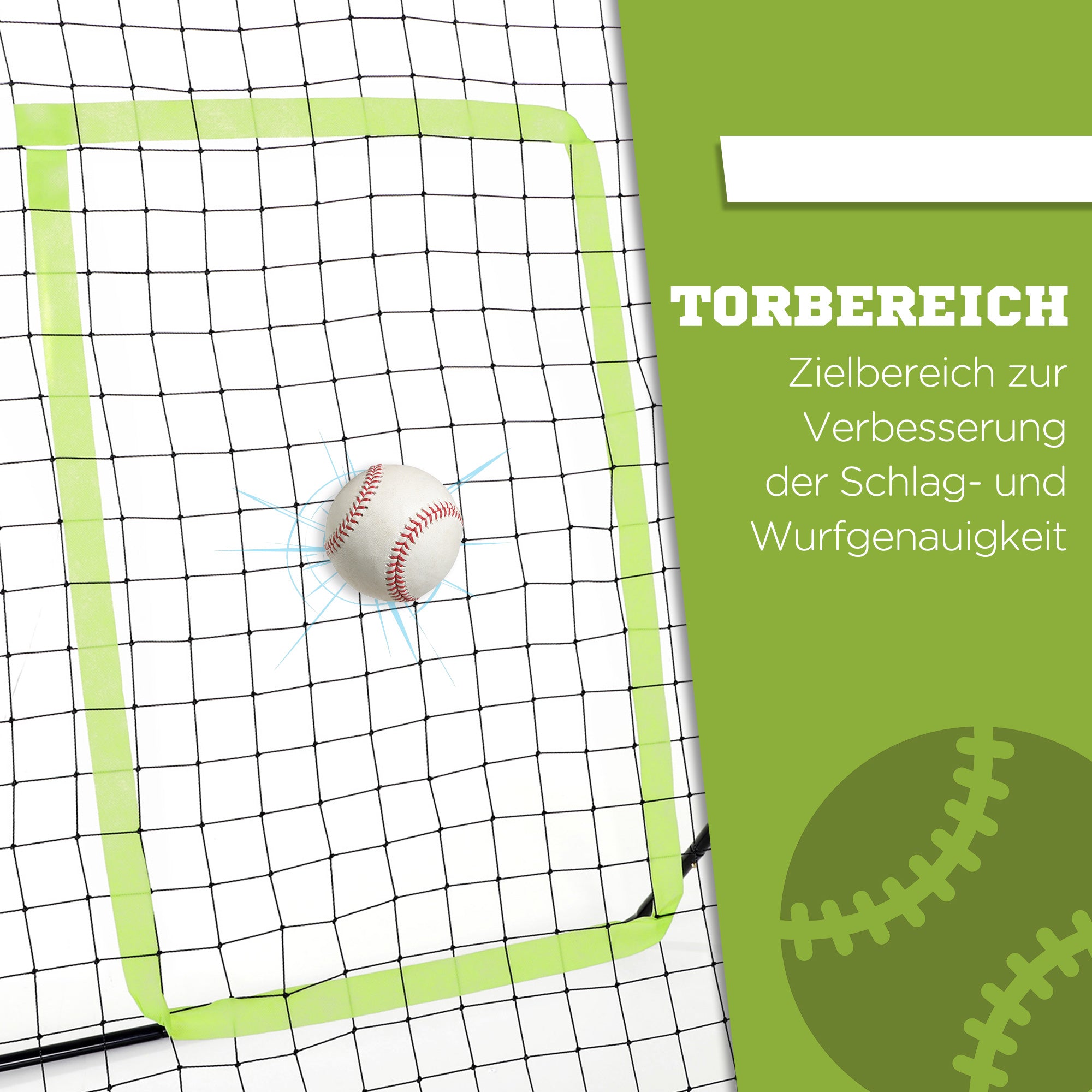 Rebounder for Soccer Rebound Wall Portable with Strike Zone Rebound Net Kickback Rebound Wall Rebound Wall for Baseball Basketball Soccer Goal for Kids and Teens Training 123x174cm, Black