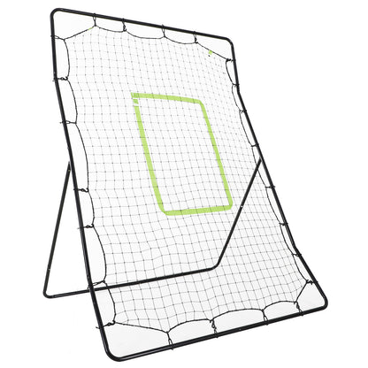 Rebounder for Soccer Rebound Wall Portable with Strike Zone Rebound Net Kickback Rebound Wall Rebound Wall for Baseball Basketball Soccer Goal for Kids and Teens Training 123x174cm, Black