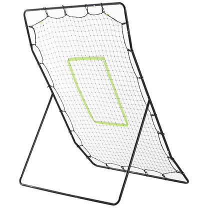 Rebounder for Soccer Rebound Wall Portable with Strike Zone Rebound Net Kickback Rebound Wall Rebound Wall for Baseball Basketball Soccer Goal for Kids and Teens Training 123x174cm, Black