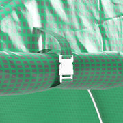 Garden Tunnel Greenhouse 24m² 8L x 3W x 2H m - 16 Windows, Roll-up Zippered Door - Galvanized Tubular Steel Frame, High Density PE Greenhouse cover
