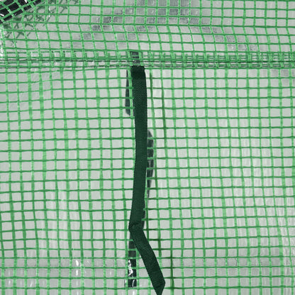 Walk-in Greenhouse with 8 Shelves Tomato Greenhouse Greenhouse with Door Green Steel PE Plastic 143 x 138 x 190 cm