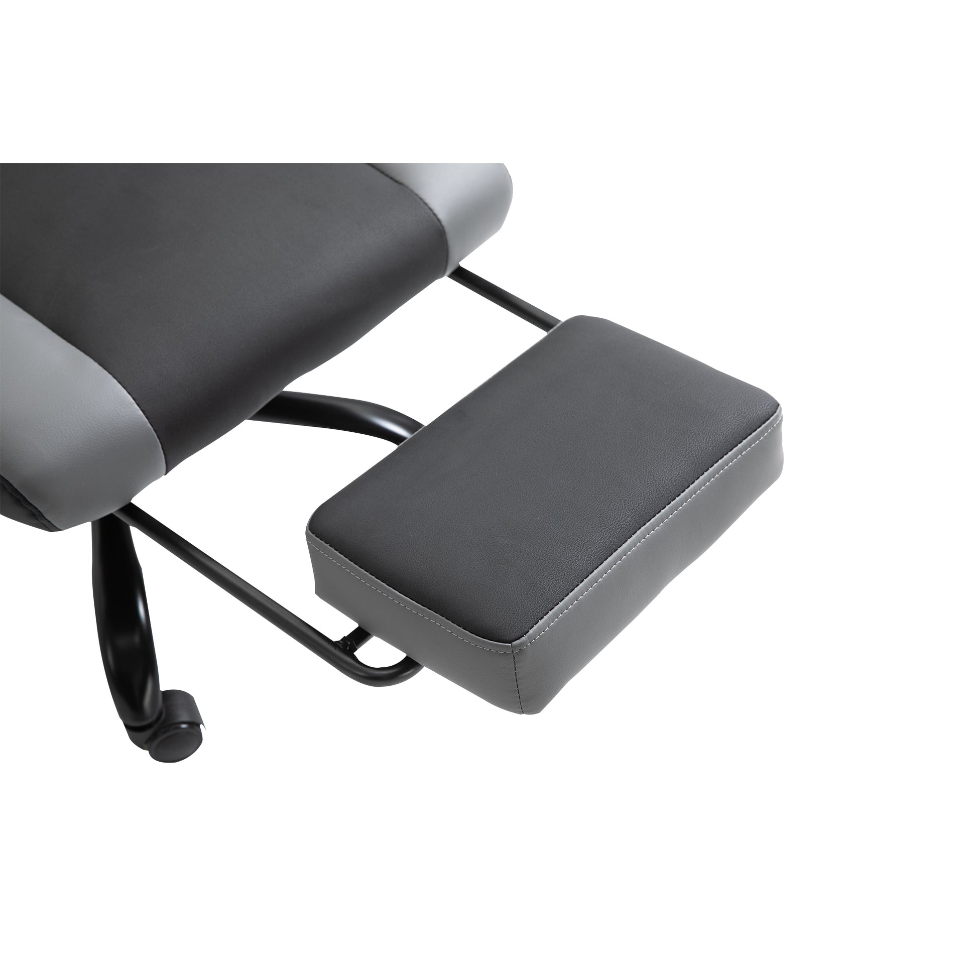 Ergonomic Gaming Chair Office Chair Desk Chair, Swivel Chair Height Adjustable, Adjustable Lumbar Pillow with Footrest Black 62x52x128 cm