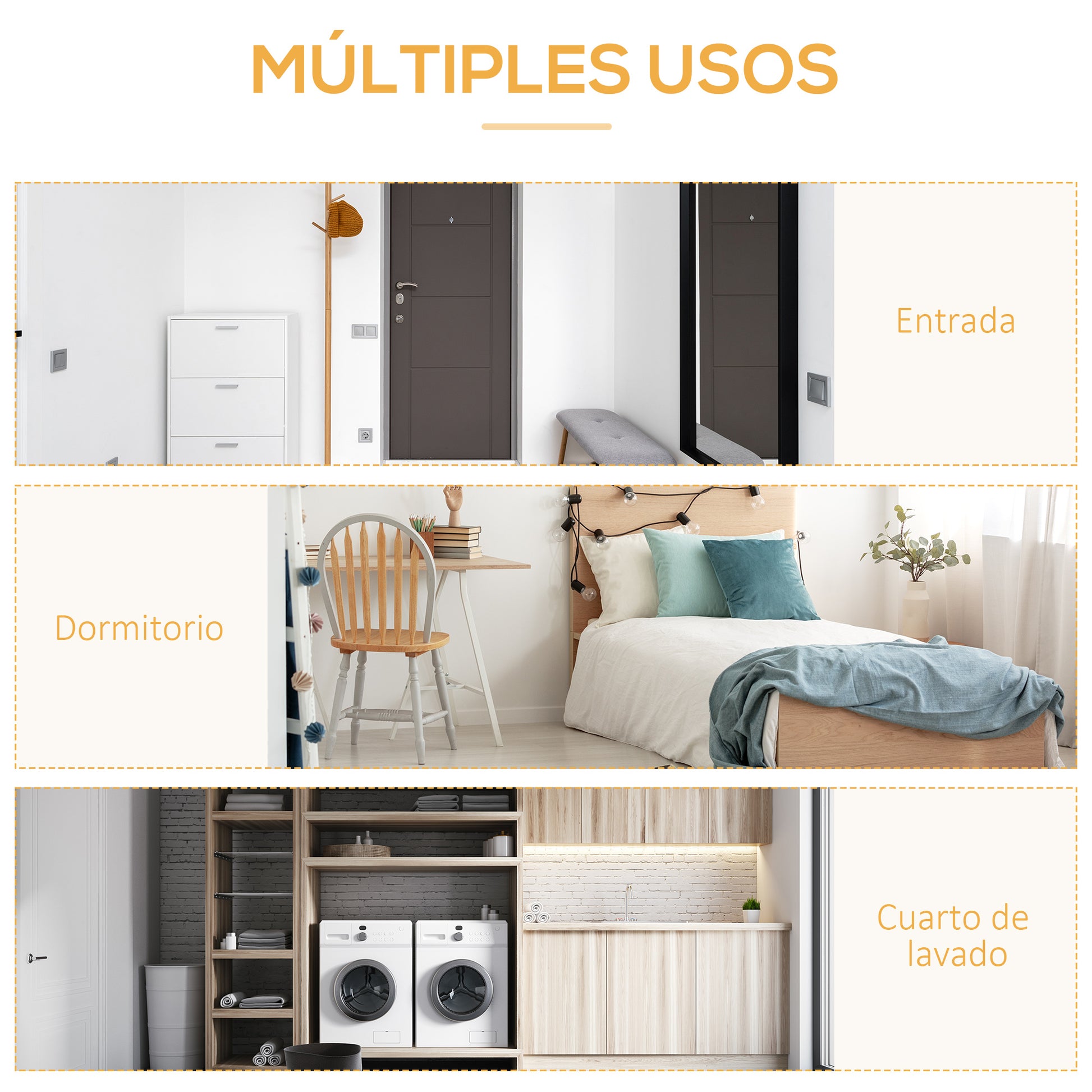 Wooden Clothes Rack with 5 Storage Shelves and Hanging Rod for Bedroom Living Room Entry Industrial Style 101x39x160 cm Rustic