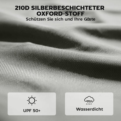 3-Pack Gazebo Sidewalls for 3 x 3 m (10 x 10 ft) — Zippered, UPF50+, Water-Resistant 210D Oxford Fabric, Light Gray