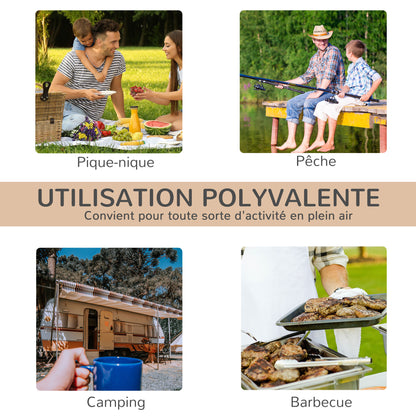 Foldable Garden Coffee Table Camping Table Slatted Plate 23"L x 23"W x 16"H Transport Bag Included Pre-Oiled Pine Wood Quick Assembly