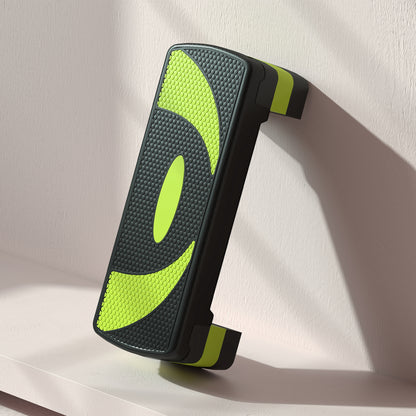 Aerobic Stepper Adjustable Height with 3 Levels (10/15/20 cm) Fitness Home Trainer for Indoor Outdoor Capacity up to 150 kg Green