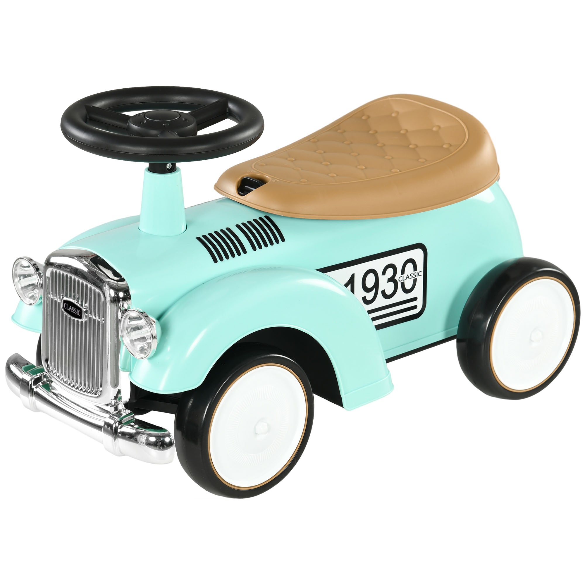 Kids Ride-On Car, Children's Vehicle with Storage Space, Kids Car, Ride-On Vehicle with Tipping Prevention, Ride-On for 1-3 Year Olds, Green, 58 x 27 x 35 cm