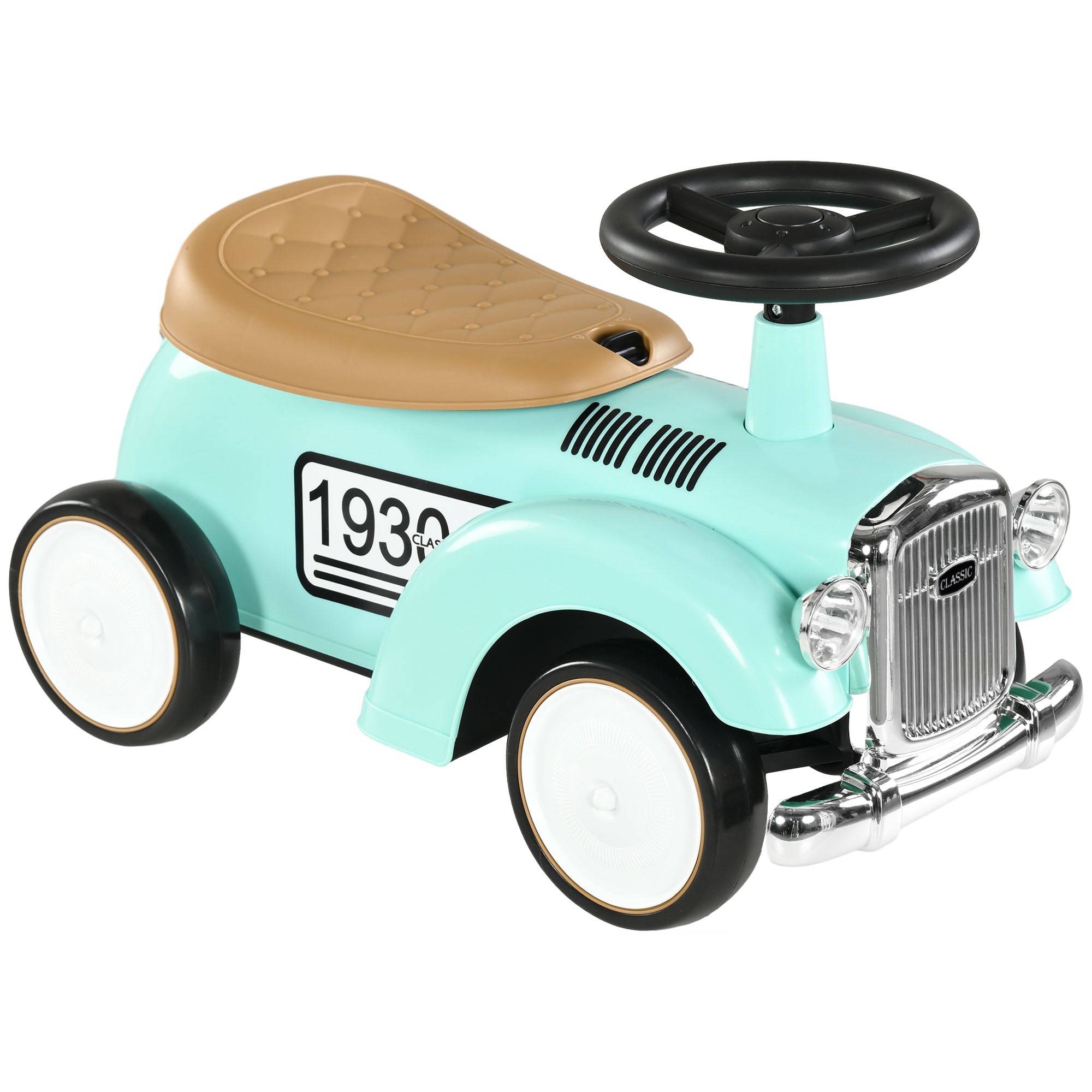 Kids Ride-On Car, Children's Vehicle with Storage Space, Kids Car, Ride-On Vehicle with Tipping Prevention, Ride-On for 1-3 Year Olds, Green, 58 x 27 x 35 cm