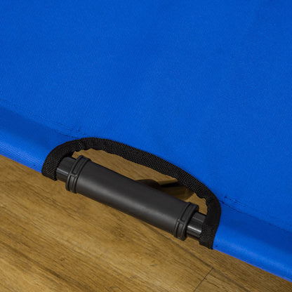 Elevated Dog Bed, Cooling Elevated Bed for Dogs, Included Transport Bag, High-Density Oxford Fabric Metal Frame, 92 x 76 x 18 cm, Blue