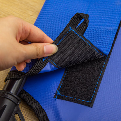 Elevated Dog Bed, Cooling Elevated Bed for Dogs, Included Transport Bag, High-Density Oxford Fabric Metal Frame, 92 x 76 x 18 cm, Blue