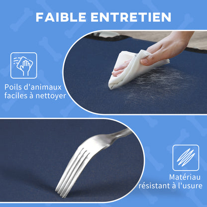 Elevated Dog Bed, Cooling Elevated Bed for Dogs, Included Transport Bag, High-Density Oxford Fabric Metal Frame, 92 x 76 x 18 cm, Blue