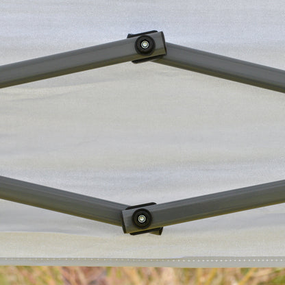 3x3m Folding Gazebo Garden Canopy with Wheeled Carry Bag Waterproof Steel Frame Outdoor Gazebo for Parties Camping White