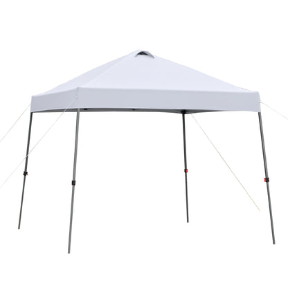 3x3m Folding Gazebo Garden Canopy with Wheeled Carry Bag Waterproof Steel Frame Outdoor Gazebo for Parties Camping White