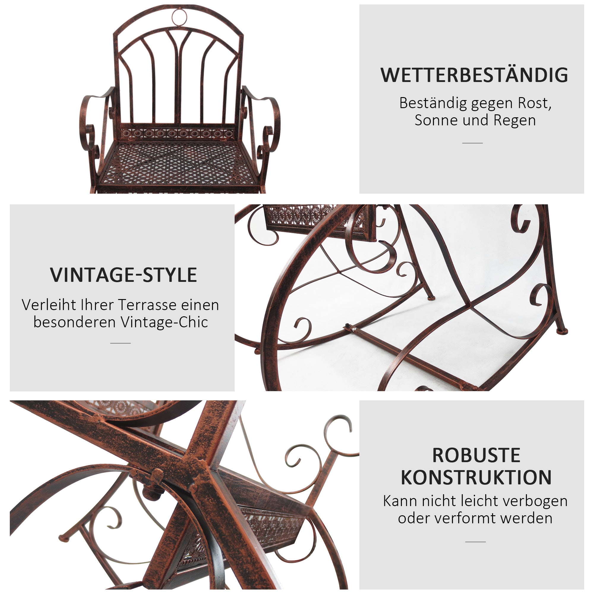 Rocking Chair Garden Swing Sessel Swinging Chair Metal Relax Chair