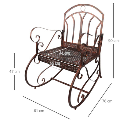 Rocking Chair Garden Swing Sessel Swinging Chair Metal Relax Chair
