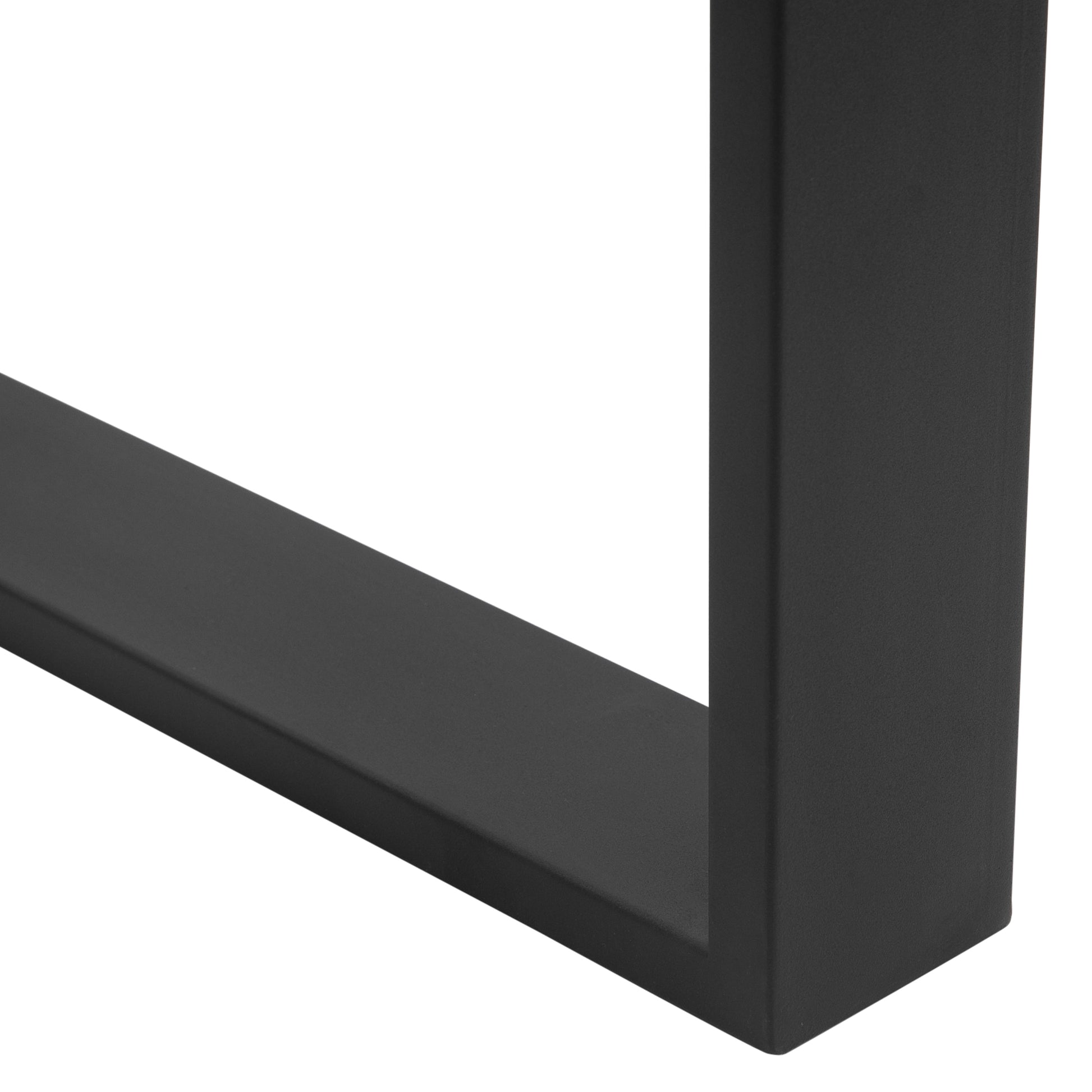 Set of 2 Steel Table Legs 70x41 cm Rectangular Table Legs for DIY Furniture Industrial Style with Screws and Floor Protectors Black
