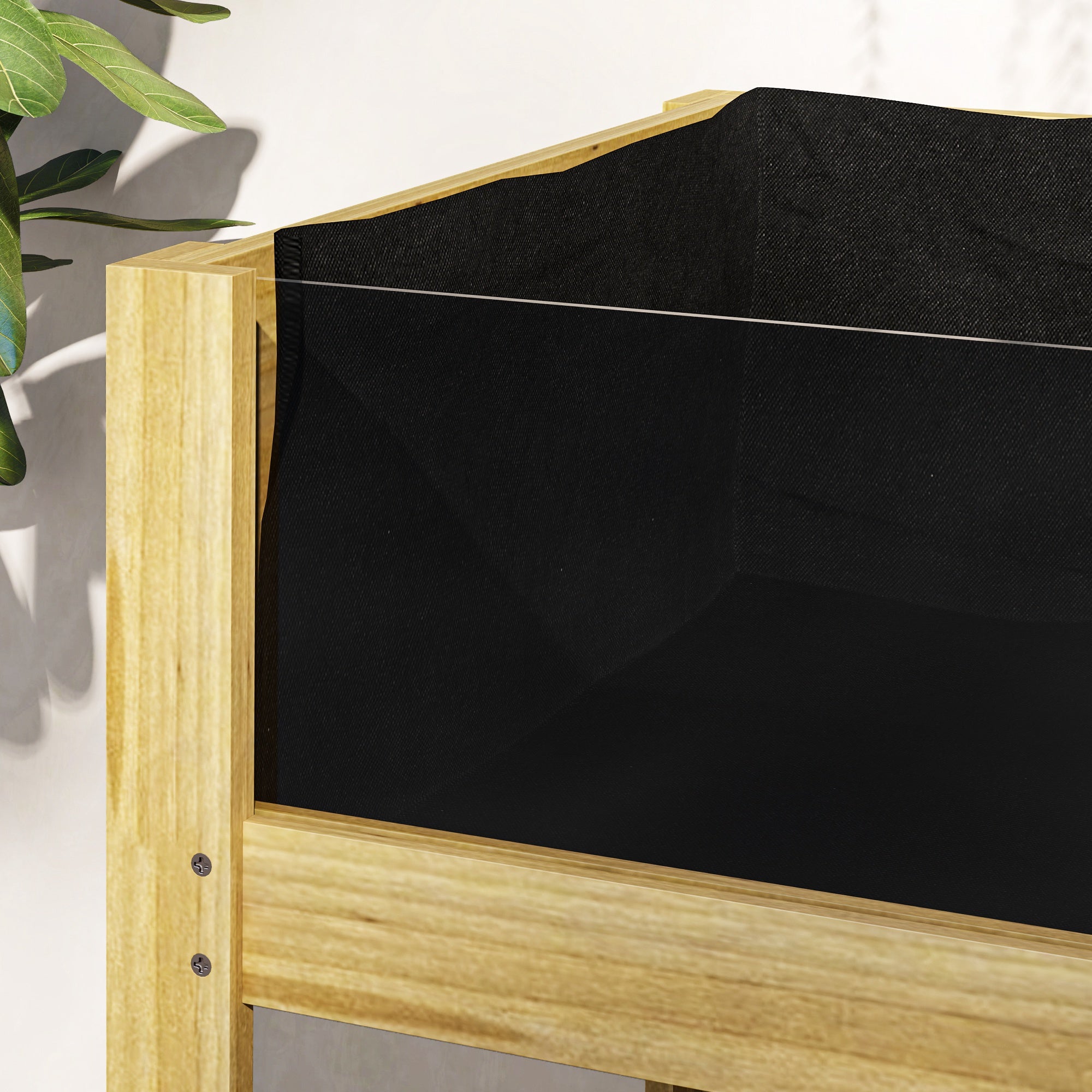Raised Planter Box with Acrylic Panels, Drainage Holes, Wooden Planting Box, Weather-resistant Vegetable Bed, Garden Bed, Planting Bed for Garden, Balcony, 110 x 50 x 80 cm Natural Wood