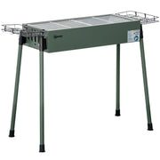 Charcoal Grill made of Stainless Steel BBQ Smoker with Grilling Grate Charcoal Grill, Stand Grill for Barbecue Camping, Patio, Garden 94 x 39 x 70 cm