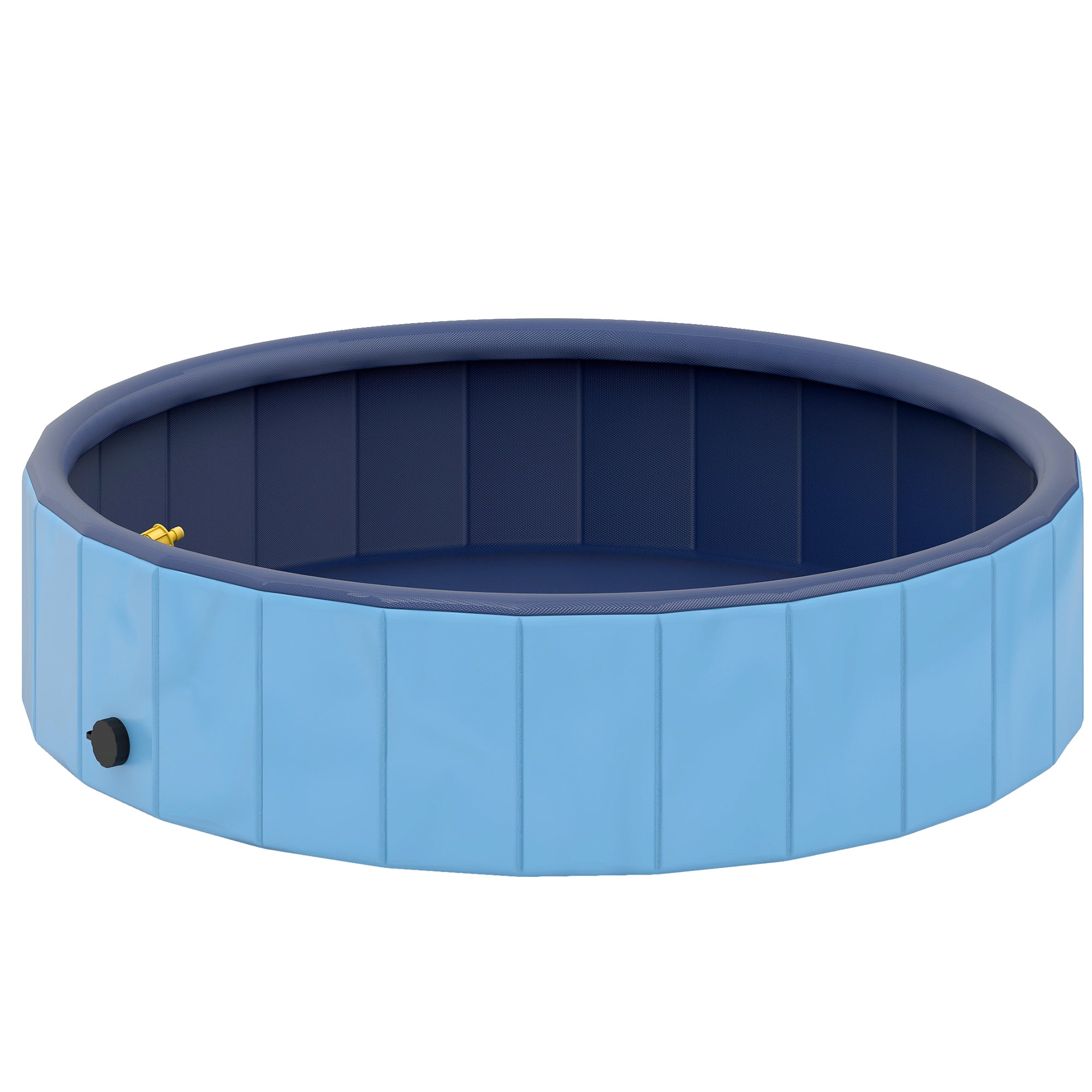 Folding Dog Pool with Sprinkler Portable Pet Tub for Large Dogs PVC Non-Slip Wear-Resistant for Indoors and Outdoors Ø120x30 cm Light Blue