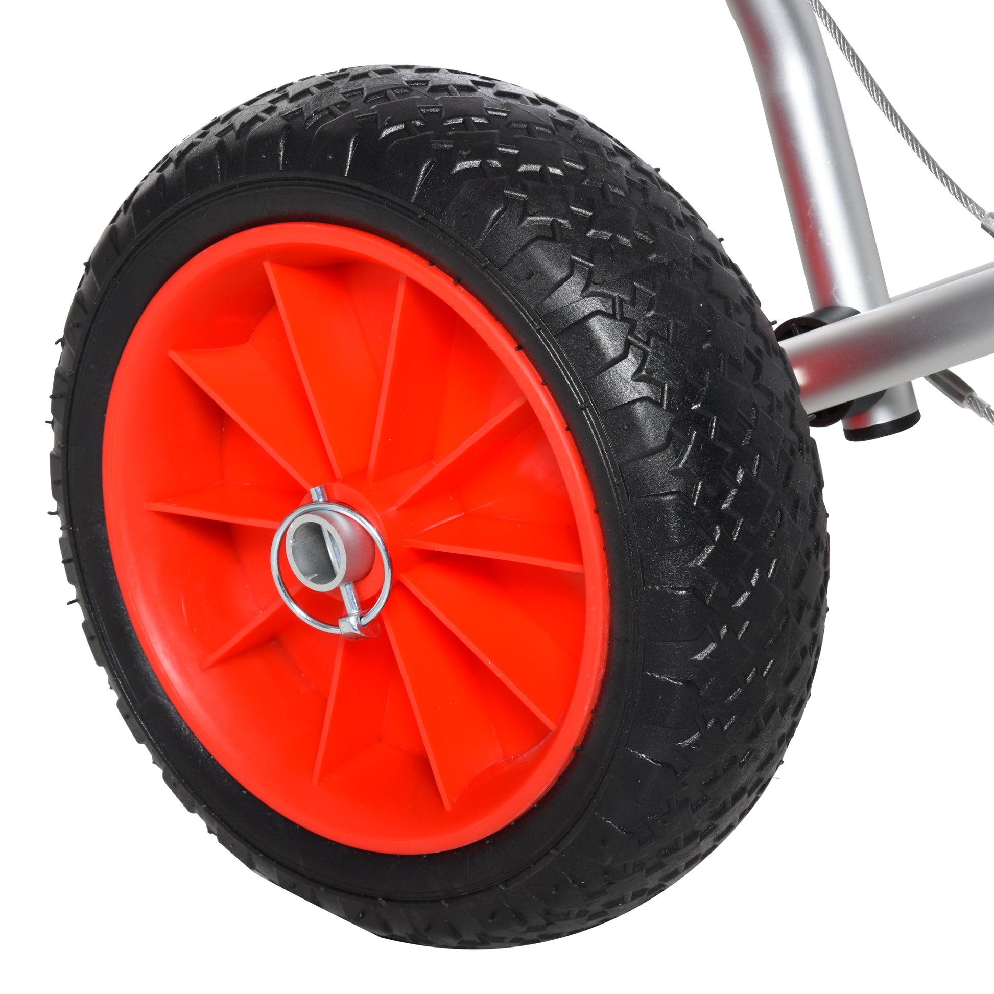 Kayak Cart Aluminum Boat Cart Foldable Transport Cart Faux Leather Tires Silver 75 kg 75 x 43 x 46 cm