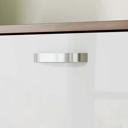 Slim Space-Saving 5-Level Shoe Cabinet for Maximum 30 Pairs with 2 Shelves per Level, MDF Shoe Rack, 60x28x189 cm, White and Brown