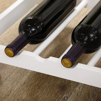 Bar Table Set with 1 Drawer, 2 Shelves, Removable Basket, and Wine Rack Furniture Set with 119x38.5x88.5 cm High Table and 2 Stools of 29x29x55 cm for Dining Kitchen White