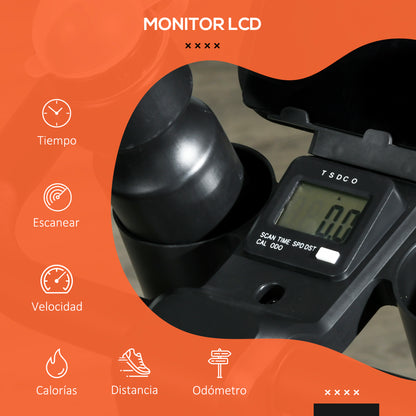 SPORTNOW Exercise Bike Stationary Bike with 4 kg Flywheel Adjustable Resistance LED Display Silent Adjustable Seat and Cup Holder Load 120 kg for Home Gym Black and Red