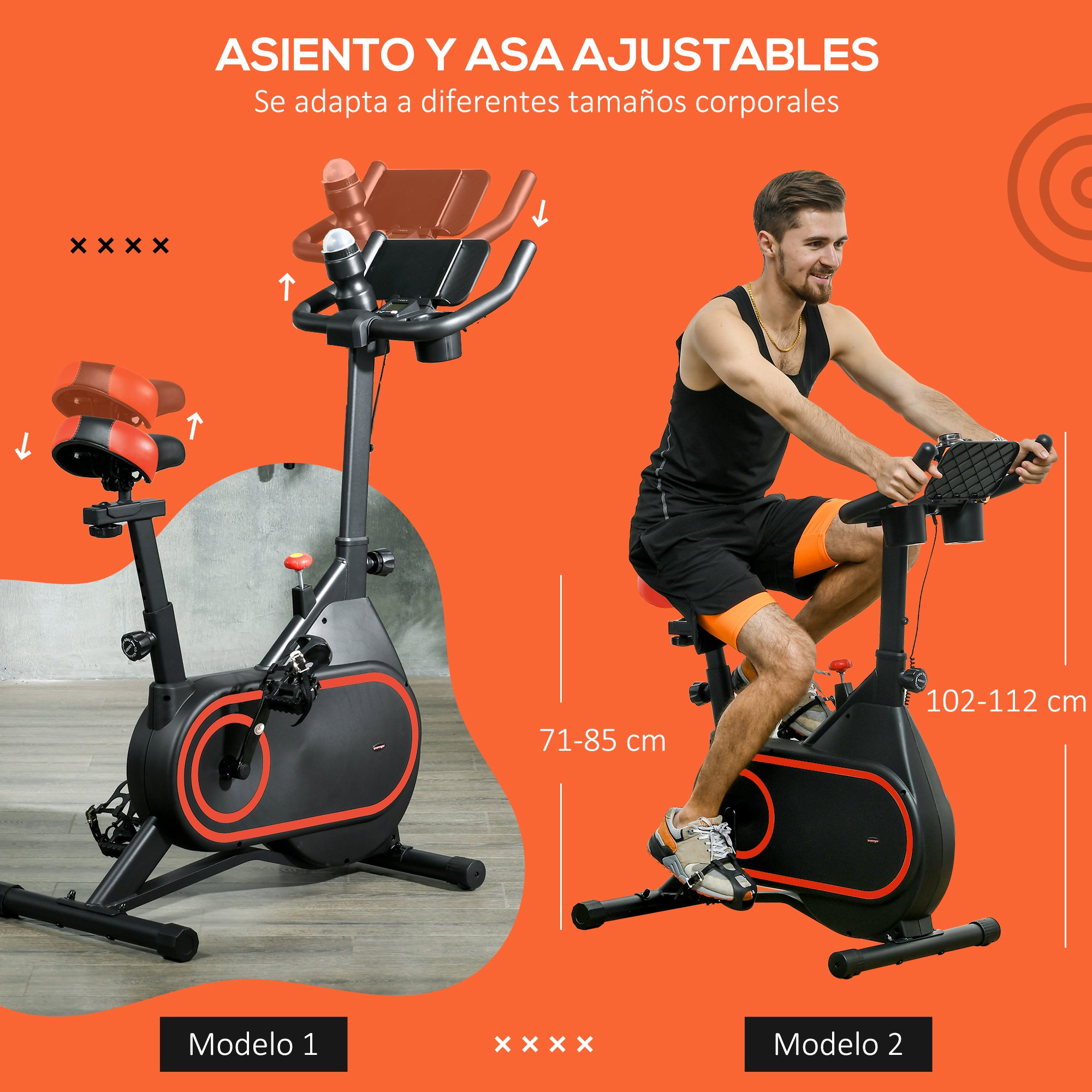 SPORTNOW Exercise Bike Stationary Bike with 4 kg Flywheel Adjustable Resistance LED Display Silent Adjustable Seat and Cup Holder Load 120 kg for Home Gym Black and Red
