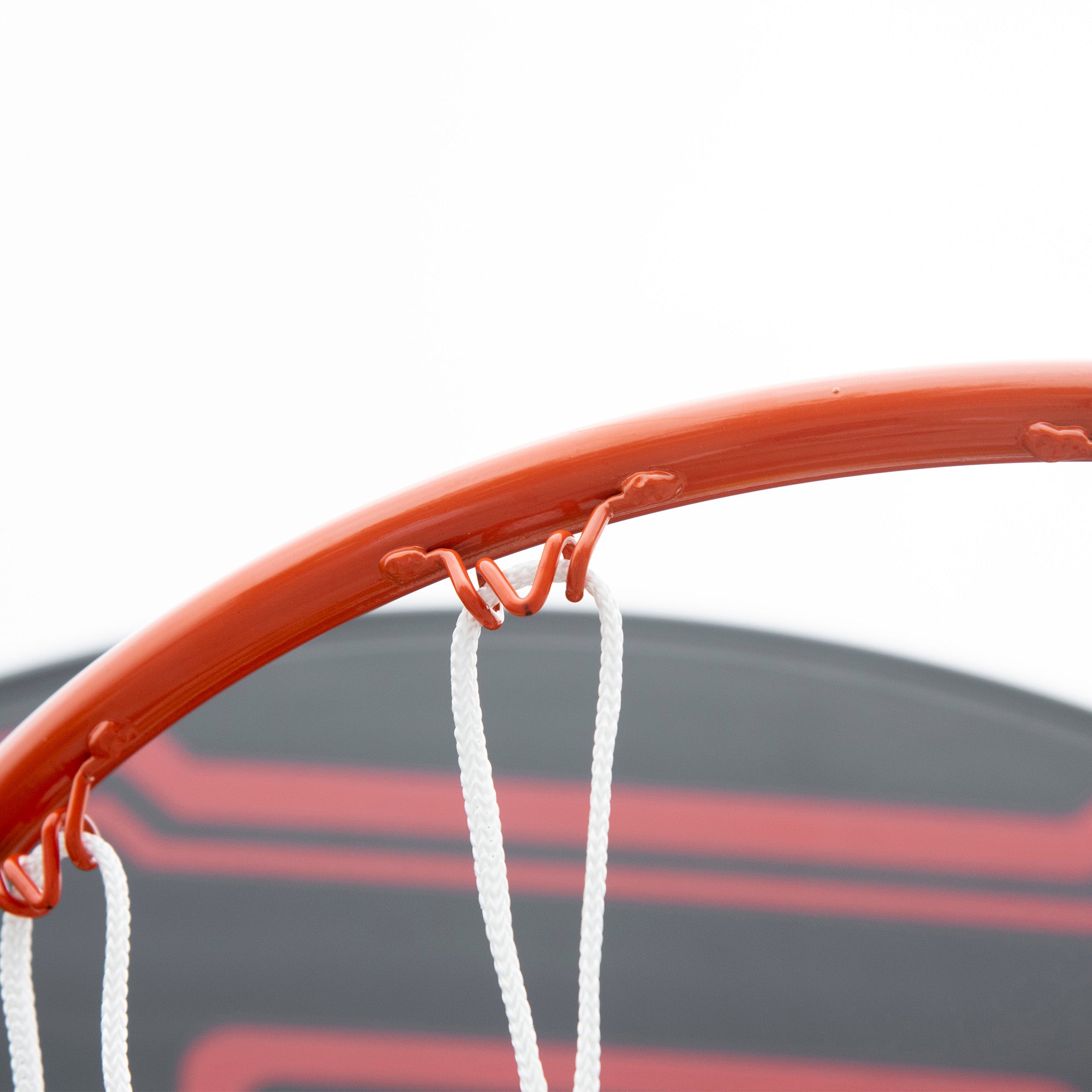Outdoor Basketball Hoop with Pole, Panel, Weighted Base on Wheels Adjustable Height 2.1-2.6m (Hoop) - Black and Red