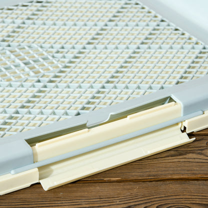 Puppy Toilet Dog Toilet for Small Dogs Indoors Puppy Potty for Home Puppy Training Grass for Puppies Balcony Indoor Artificial Grass Dog Toilet Blue 63x48.5cm